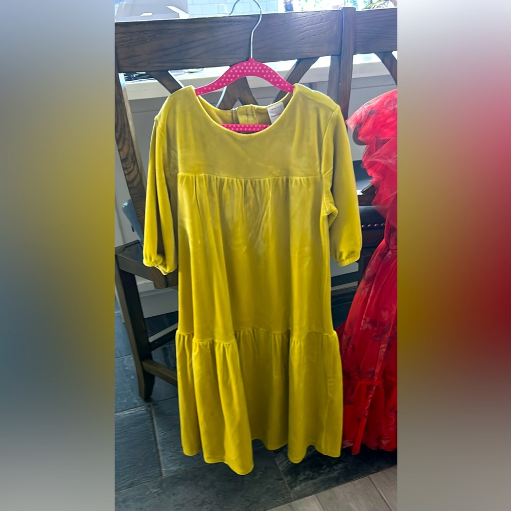 Hanna Anderson velvet dress size girls 11/12